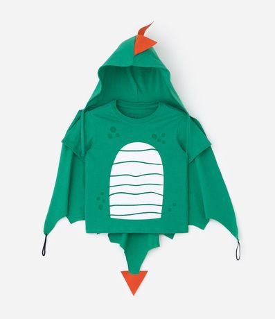 Remera Infantil con Capa Dinosaurio - Talle 1 a 6 años 2