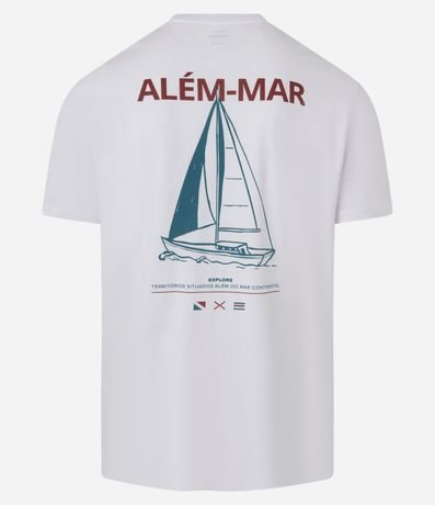 Remera Comfort en Algodón con Estampa de Barco y Lettering Além-mar 2