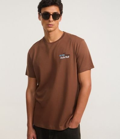 Remera en Algodón con Estampa Retro Music
