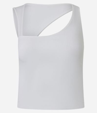 Blusa Musculosa en Microfibra con Escote Asimétrico 5