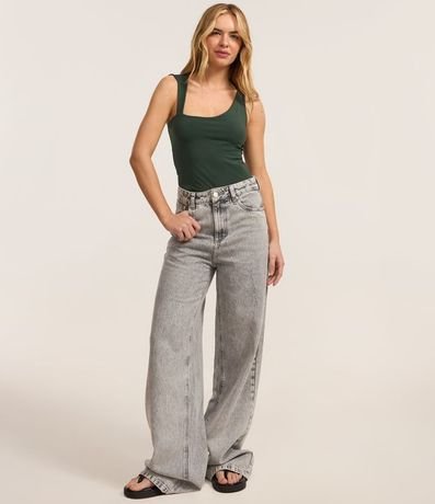 Blusa Musculosa en Microfibra con Escote Asimétrico 2