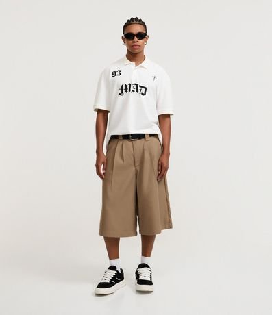 Bermuda Baggy en Viscosa Sastrería con Bolsillos