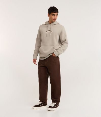 Saco Comfort en Algodón con Felpa y Estampa Lettering Montaña 2