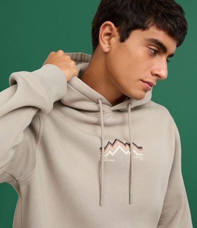 Saco Comfort en Algodón con Felpa y Estampa Lettering Montaña 3