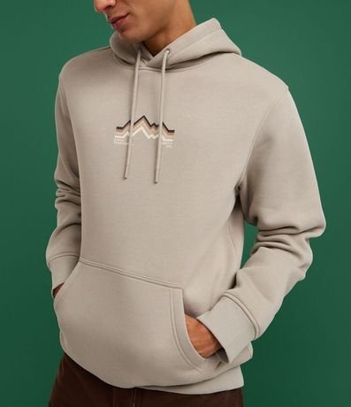 Saco Comfort en Algodón con Felpa y Estampa Lettering Montaña 4