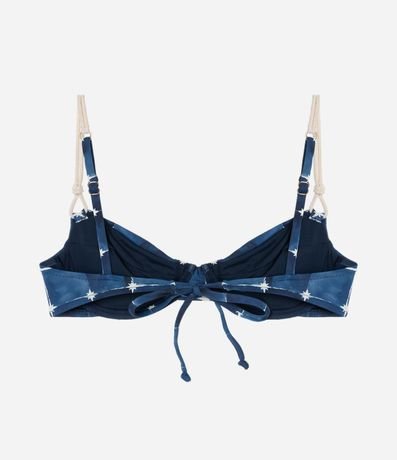 Bikini Top Media Taza en Microfibra con Estampa Aquarelada y Bretel Elástica 6