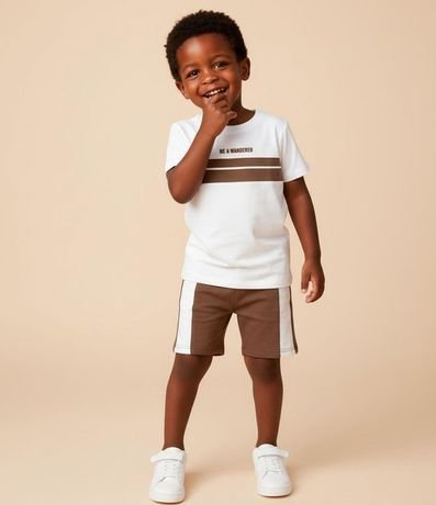 Conjunto Infantil con Recortes Contrastantes y Lettering - Talle 1 a 6 años 1