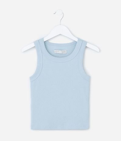 Musculosa Cropped Infantil en Rib - Talle 5 a 14 años 2