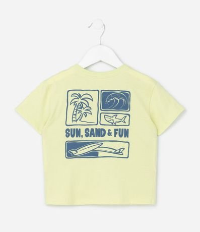 Remera Infantil Estampa Frente y Espalda de Playa - Talle 1 a 6 años 2
