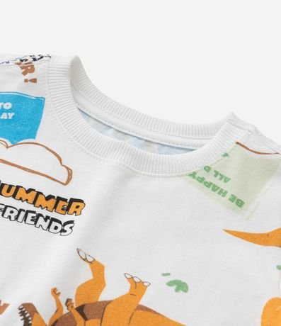 Remera Infantil con Estampa de Dinosaurios  - Talle 1 a 6 años 5