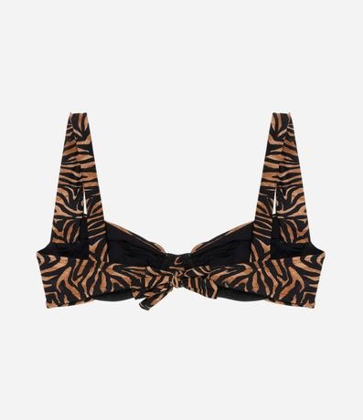 Bikini Top Media Taza en Microfibra con Estampa Animal Print Zebra 6