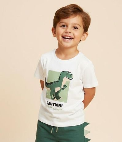 Remera Infantil con Estampa Dinosaurio 3D - Talle 1 a 6 años