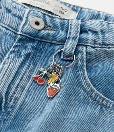Pantalón Mom en Jeans con Colgantes de Frutas - Talle 5 a 14 años 8