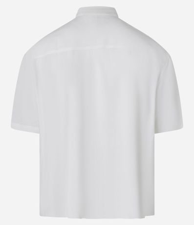 Camisa Oversized Texturizado con Lettering Bordado en el Pecho 2