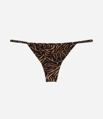 Bikini Bombacha Colaless en Microfibra con Estampa Animal Print Zebrada y Levanta Pompis 5