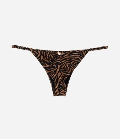 Bikini Bombacha Colaless en Microfibra con Estampa Animal Print Zebrada y Levanta Pompis 6