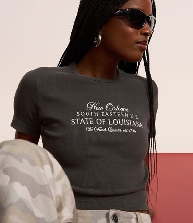 Remera New T-Shirt en Rib con Estampa New Orleans 4