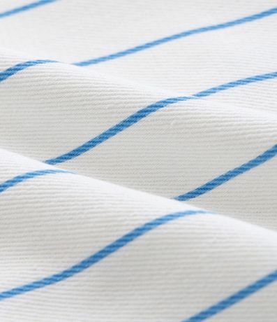 Pollera Regular Infantil en Sarga con Estampa de Rayas y Moña - Talle 5 a 14 años 4