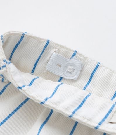 Pollera Regular Infantil en Sarga con Estampa de Rayas y Moña - Talle 5 a 14 años 7