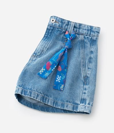 Short Mom Infantil en Jeans con Lazo en Cinta - Talle 5 a 14 años 9