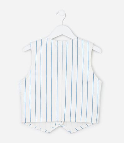 Chaleco Infantil en Sarga con Estampa Rayada - Talle 5 a 14 años 3