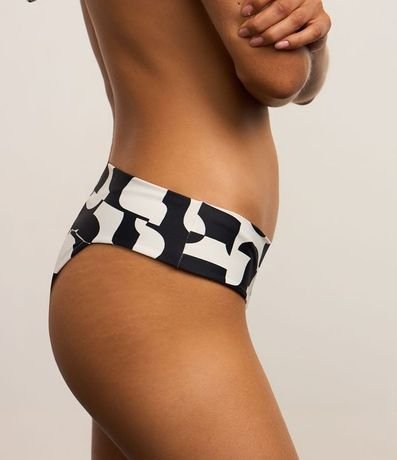 Bikini Bombacha Lateral Ancho en Microfibra con Estampa Bicolor 3