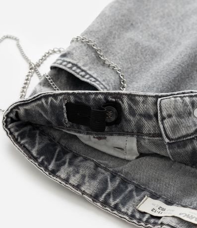 Pantalón Infantil Wide Leg en Jeans Desteñida - Talle 5 a 14 años 4