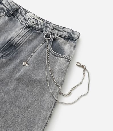 Pantalón Infantil Wide Leg en Jeans Desteñida - Talle 5 a 14 años 7