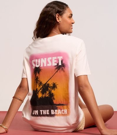 Remera T-shirt Alargada con Estampa Sunset 5