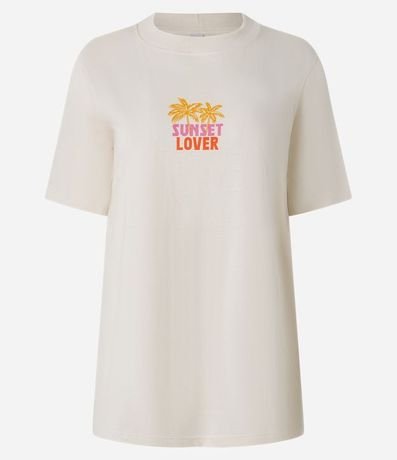 Remera T-shirt Alargada con Estampa Sunset 6