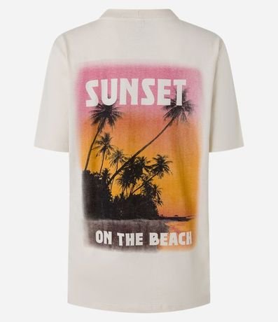 Remera T-shirt Alargada con Estampa Sunset 7