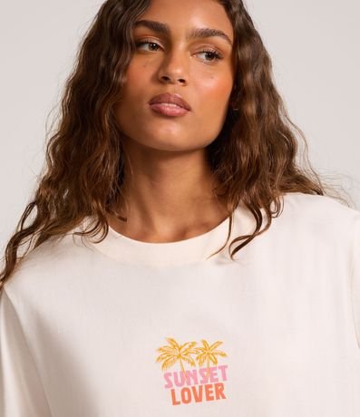 Remera T-shirt Alargada con Estampa Sunset 4
