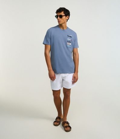 Remera en Algodón con Estampa Localizada de Fotografias 2