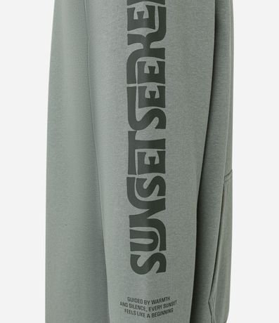 Saco Comfort en Algodón con Felpa Bolsillo Canguro y Estampado Lettering 6