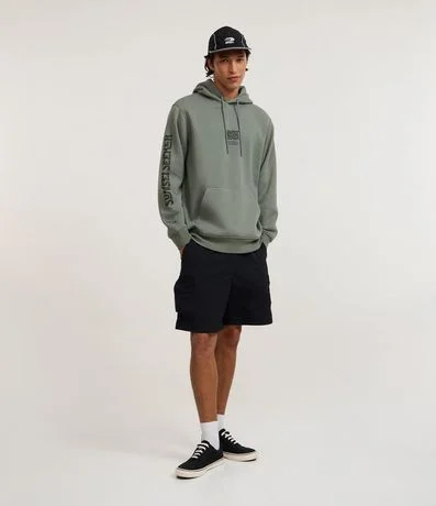 Saco Comfort en Algodón con Felpa Bolsillo Canguro y Estampado Lettering 2