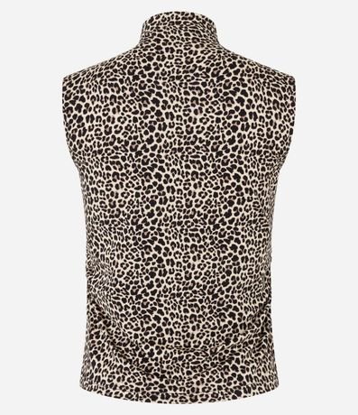 Blusa en Viscolycra con Cuello Alto y Estampa Leopardo 6