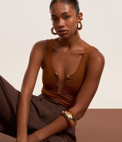 Body en Microfibra con Adorno Forrado en el Busto 4