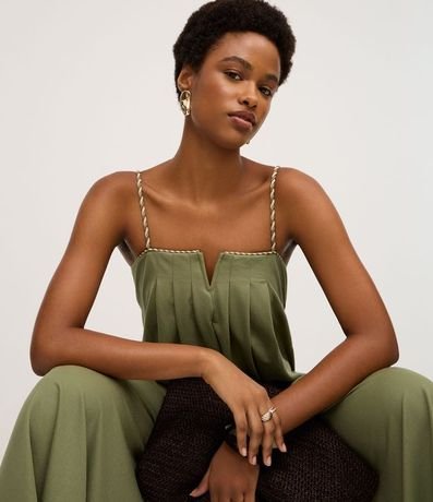 Mono en Piquet con Fruncidos y Bretel Trenzado 2