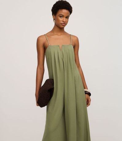 Mono en Piquet con Fruncidos y Bretel Trenzado 3