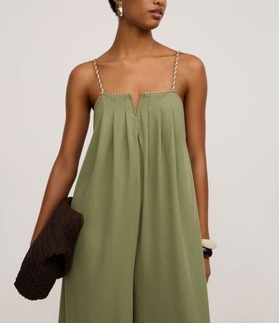 Mono en Piquet con Fruncidos y Bretel Trenzado 5