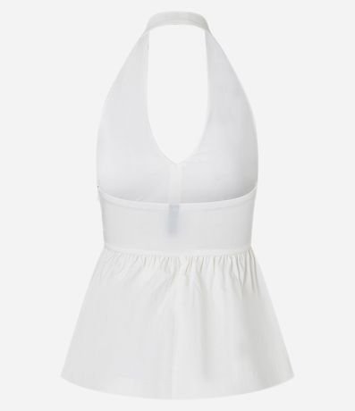 Top Peplum Frente Unico Corsetado en Bengalina 5