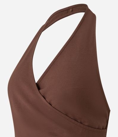 Blusa Frente Única Traspasada con Punta Asimétrica 6