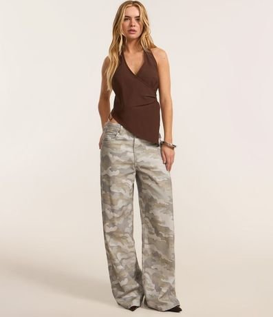 Blusa Frente Única Traspasada con Punta Asimétrica 2