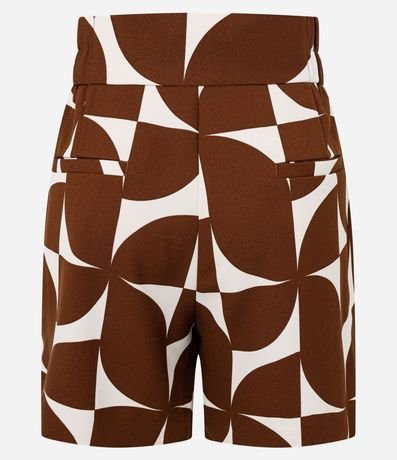 Short en Sastre con Estampa Geométrica 2