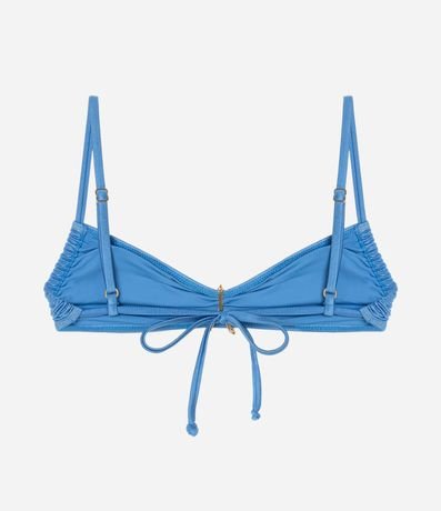 Bikini Top en Microfibra Brillante con Lateral Fruncida y Adornos de Estrella 6