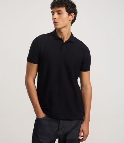 Camisa Polo Regular en Algodón Texturizada