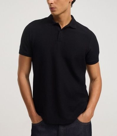 Camisa Polo Regular en Algodón Texturizada 4