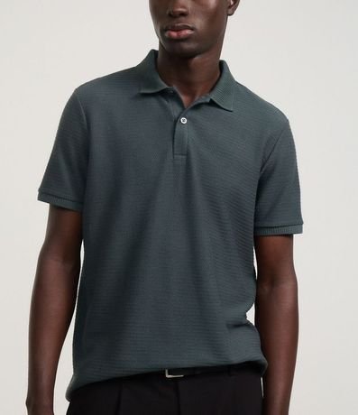 Camisa Polo Regular en Algodón Texturizada 3