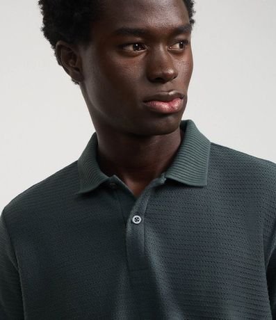 Camisa Polo Regular en Algodón Texturizada 4