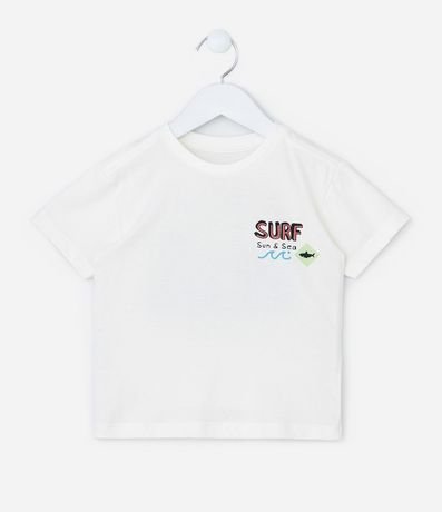 Remera Infantil con Estampa Frente y Espalda Surf - Talle 1 a 6 años